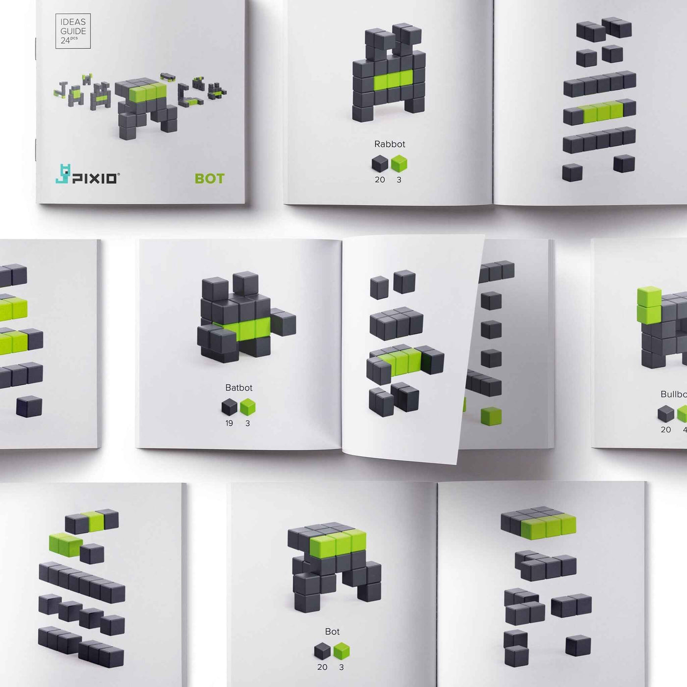 Pixio | Magnetische Blokken Story Series Bot 24 Stuks