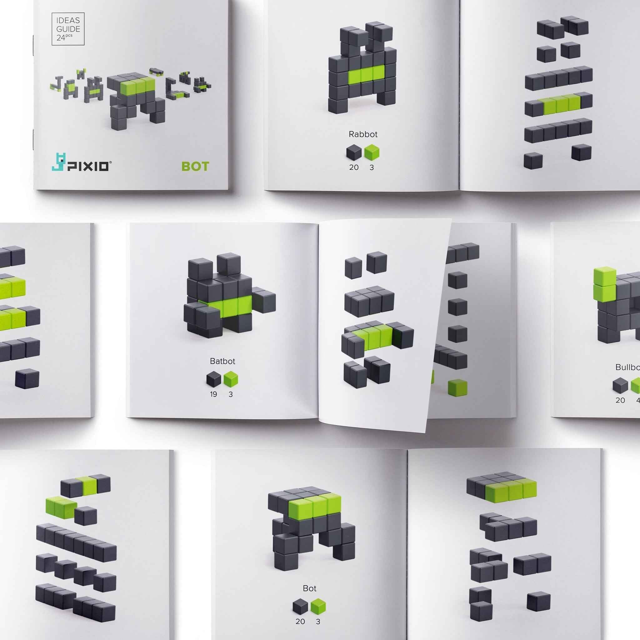 Pixio | Magnetische Blokken Story Series Bot 24 Stuks