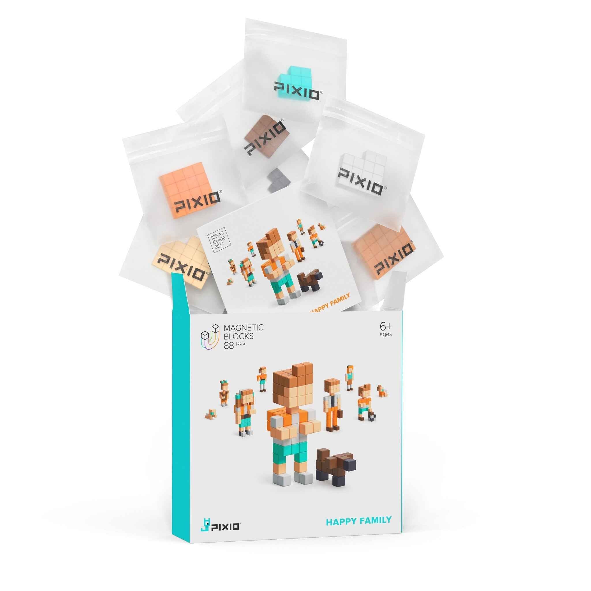 Pixio | Magnetische Blokken Story Series Happy Family 88 Stuks