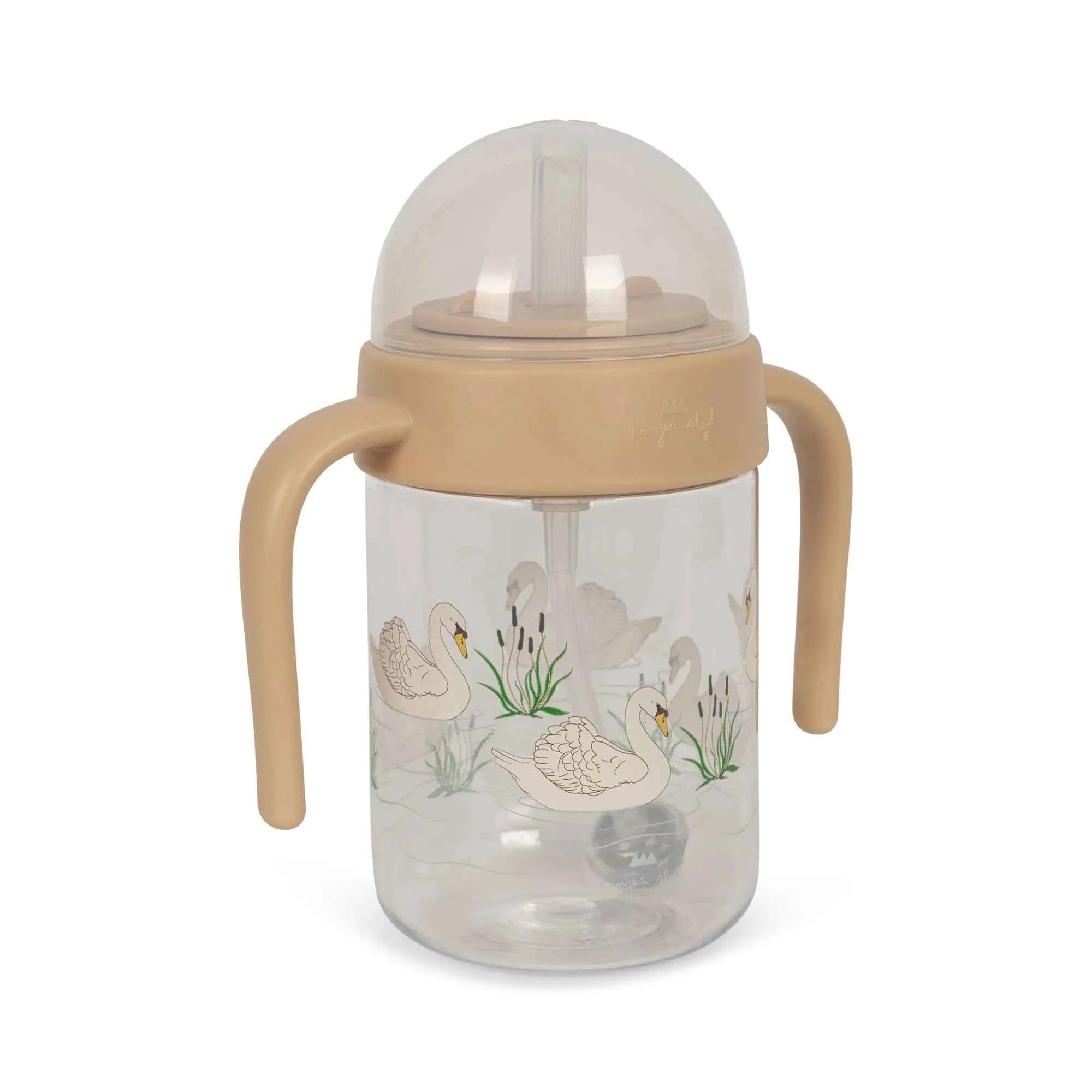 Konges Slojd Drinking Bottle with Handle - Swan