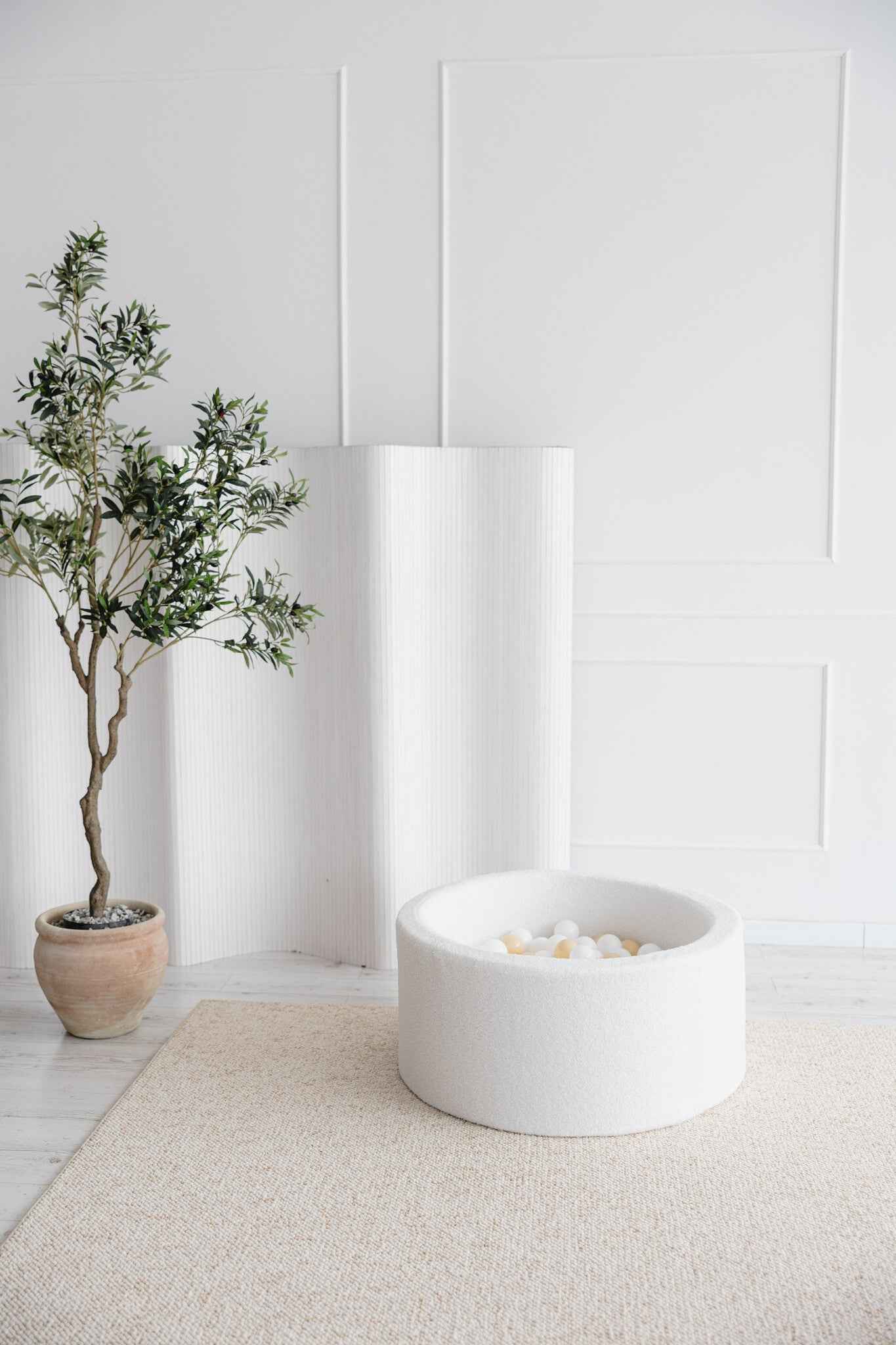 Moje | Ballenbad BouclÃ© - White 90x40 cm + Ballen