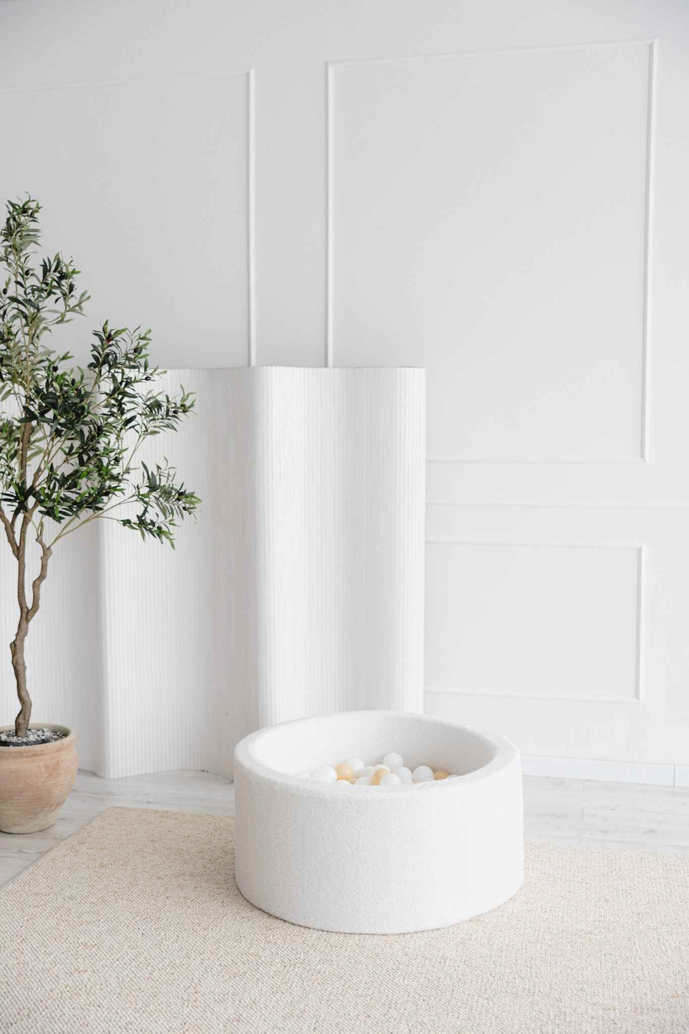 Moje | Ballenbad BouclÃ© - White 90x40 cm + Ballen