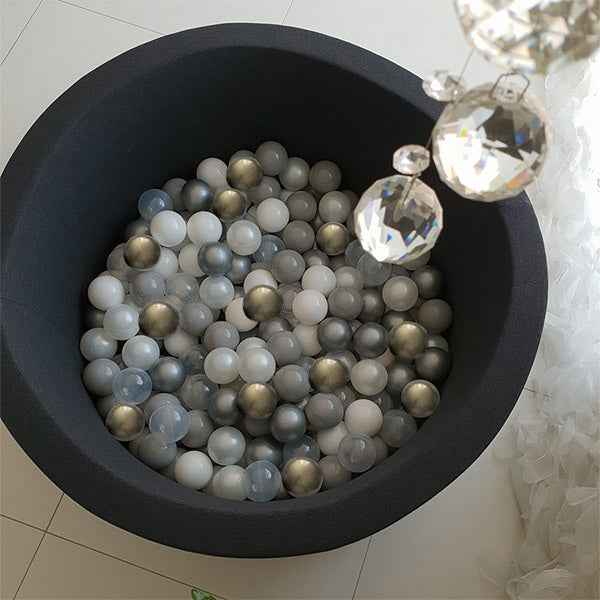 Ball pit - anthracite - includes 200 pearl-white, grey, and gold balls
