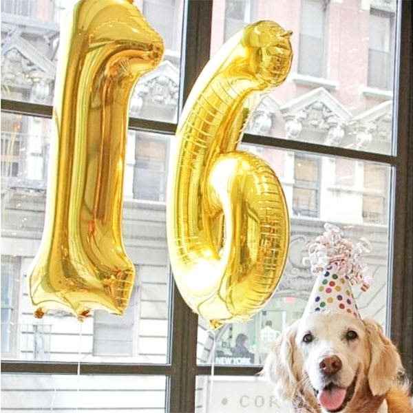 Balloon - numbers - gold - 40 cm - Northstar - 5