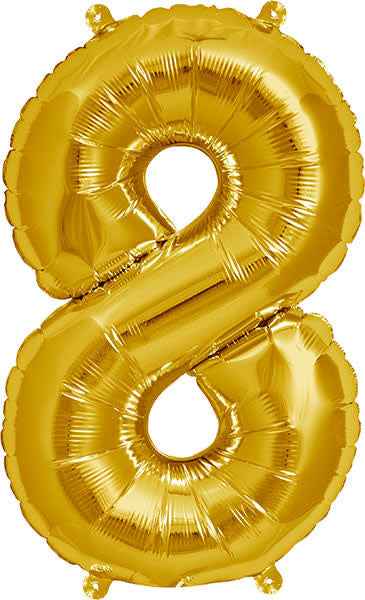 Balloon - numbers - gold - 40 cm - Northstar - 8
