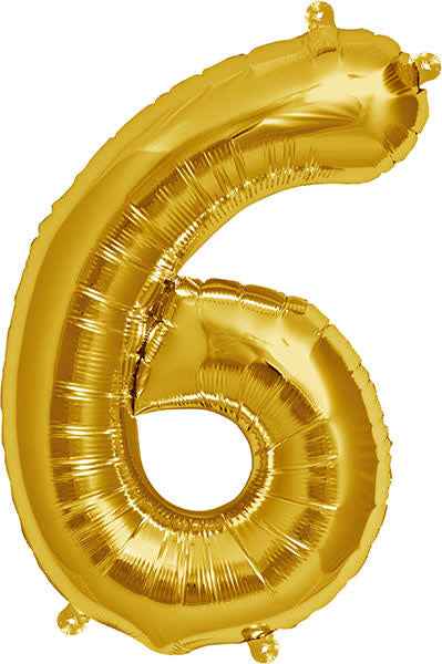 Balloon - numbers - gold - 40 cm - Northstar - 6
