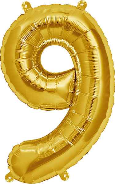 Ballon - cijfers - goud - 40 cm - Northstar - 9