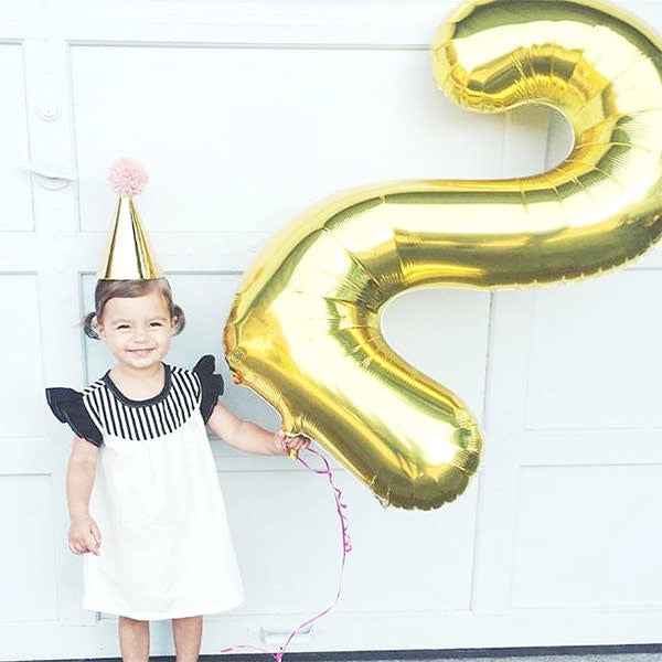 Balloon - numbers - gold - 40 cm - Northstar - 5