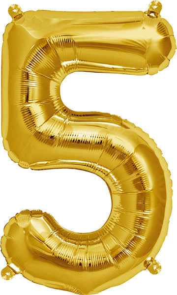 Balloon - numbers - gold - 40 cm - Northstar - 5