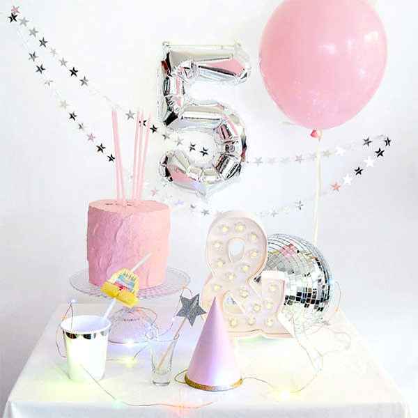 Ballon - cijfers - zilver - 40 cm - Northstar - 1