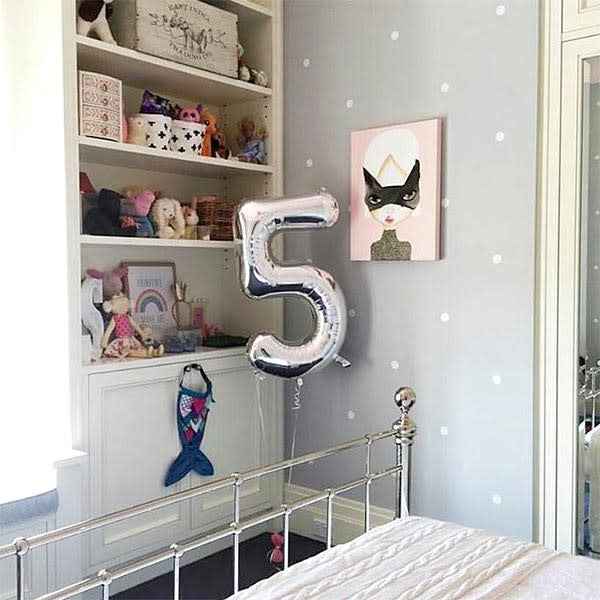 Balloon - numbers - silver - 40 cm - Northstar - 4