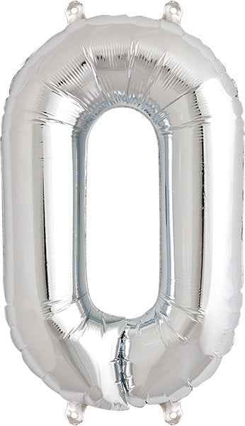 Balloon - numbers - silver - 40 cm - Northstar - 0