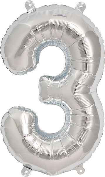 Ballon - cijfers - zilver - 40 cm - Northstar - 3