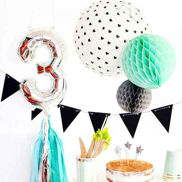 Ballon - cijfers - zilver - 40 cm - Northstar - 6