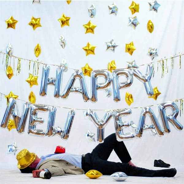 Ballon - letters - zilver - 40 cm - Northstar - L