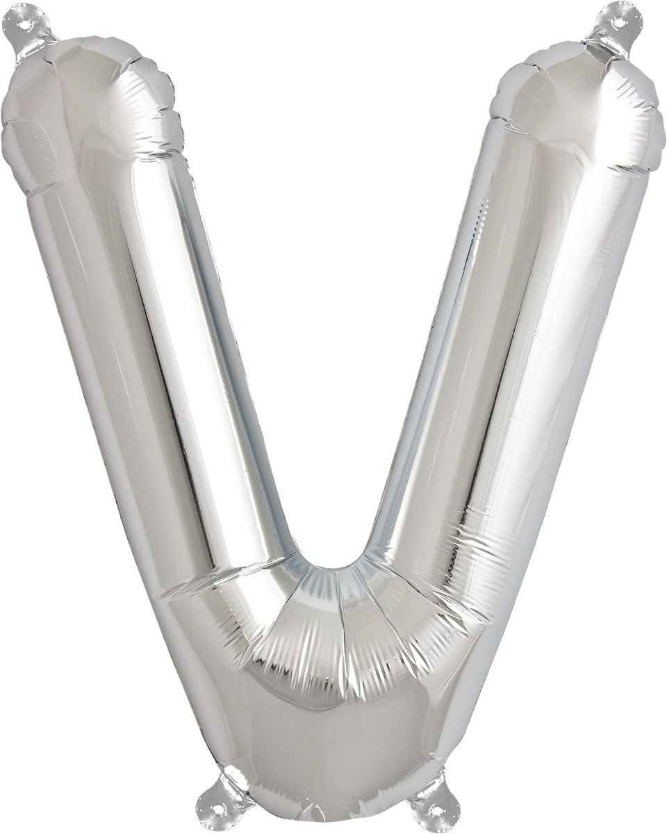 Ballon - letters - zilver - 40 cm - Northstar - V