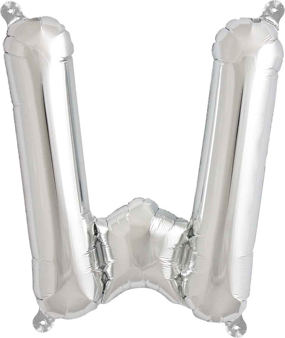 Ballon - letters - zilver - 40 cm - Northstar - W