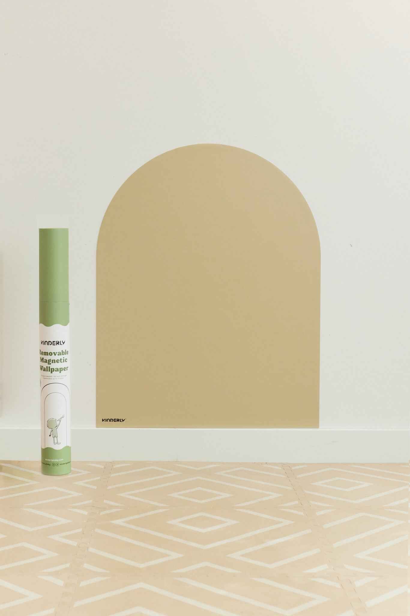 Kinderly | Removable Magnetic Beige Wallpaper
