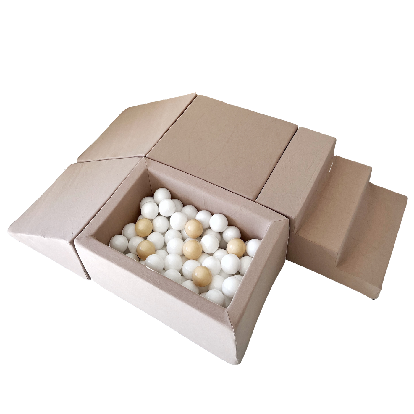 Moje | 4 Elementen + Ballenbad - Cotton Beige 65x35x30 cm + 100 Ballen