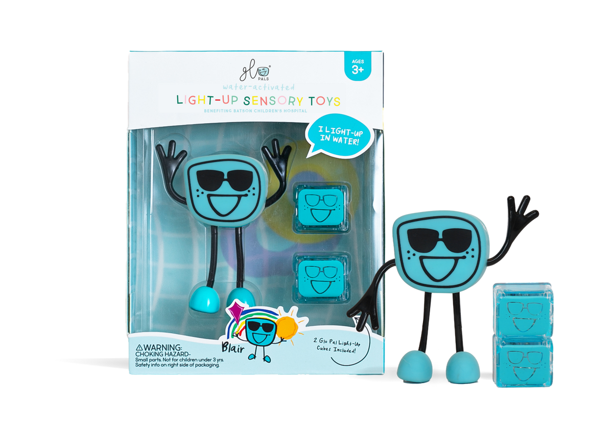Glo Pals Blair, Light Up Cubes, Characters, Blauw, Kunststof, 1+2 Stuks