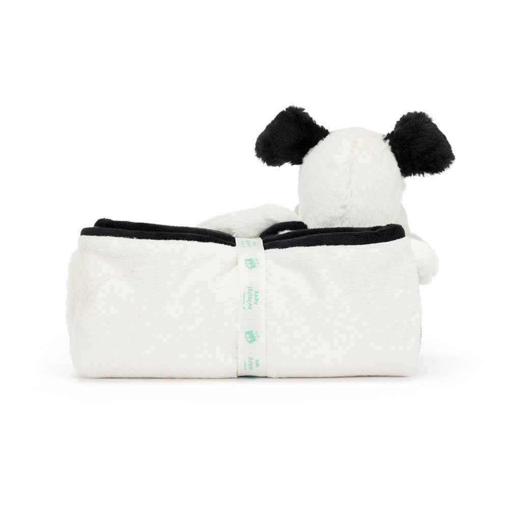 Jellycat | Bashful Black & Cream Puppy Blankie
