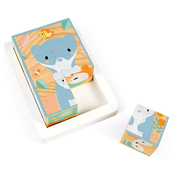 Blokpuzzel dieren 6st - Janod