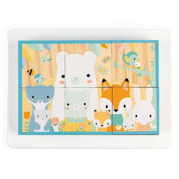 Blokpuzzel dieren 6st - Janod