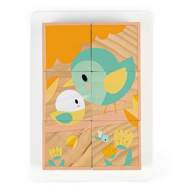 Blokpuzzel dieren 6st - Janod