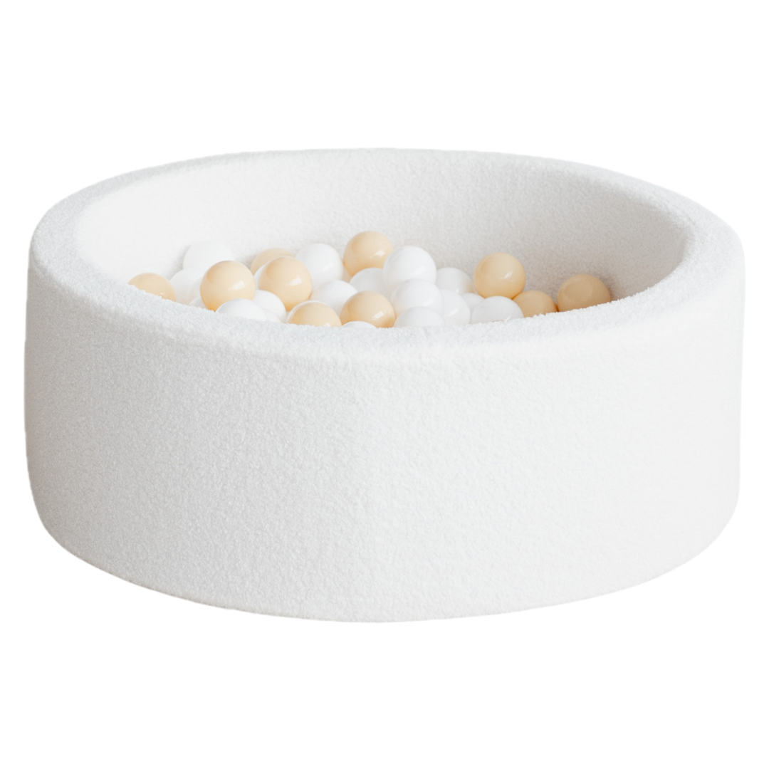 Moje | Ballenbad BouclÃ© - White 90x30 cm + Ballen