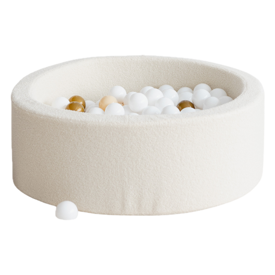 Moje | Ballenbad BouclÃ© - CrÃ©me 90x30 cm + Ballen