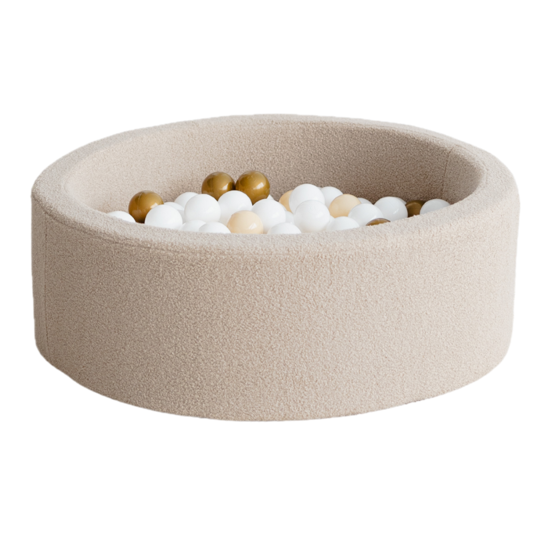Moje | Bouclé Ball Bath - Beige 90x30 cm + Balls