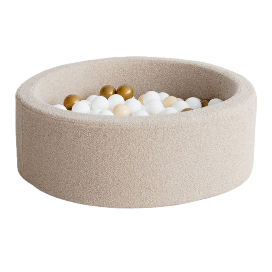 Moje | Ballenbad BouclÃ© - Beige 90x30 cm + Ballen