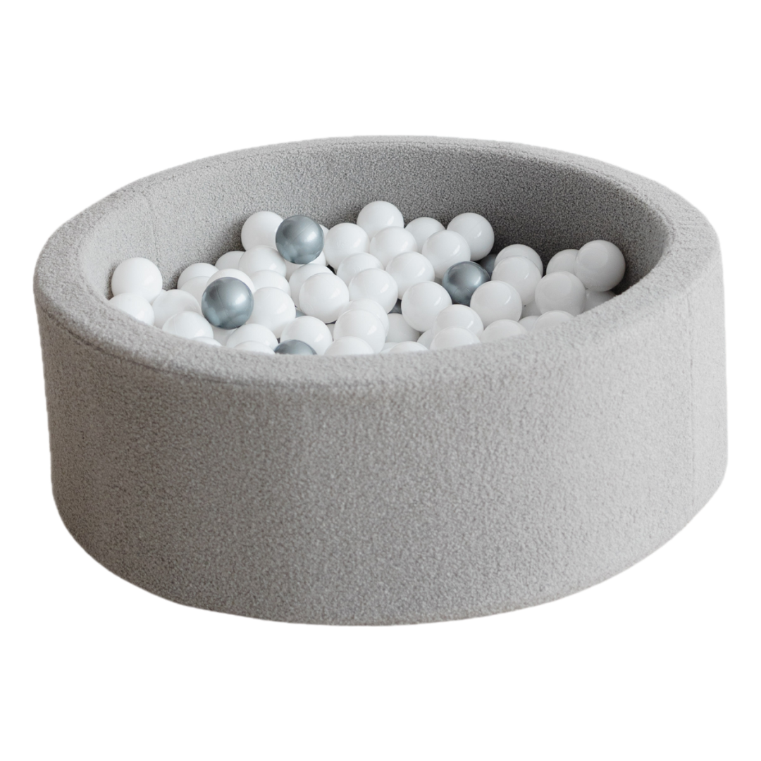 Moje | Bouclé Ball Bath - Grey 90x30 cm + Balls