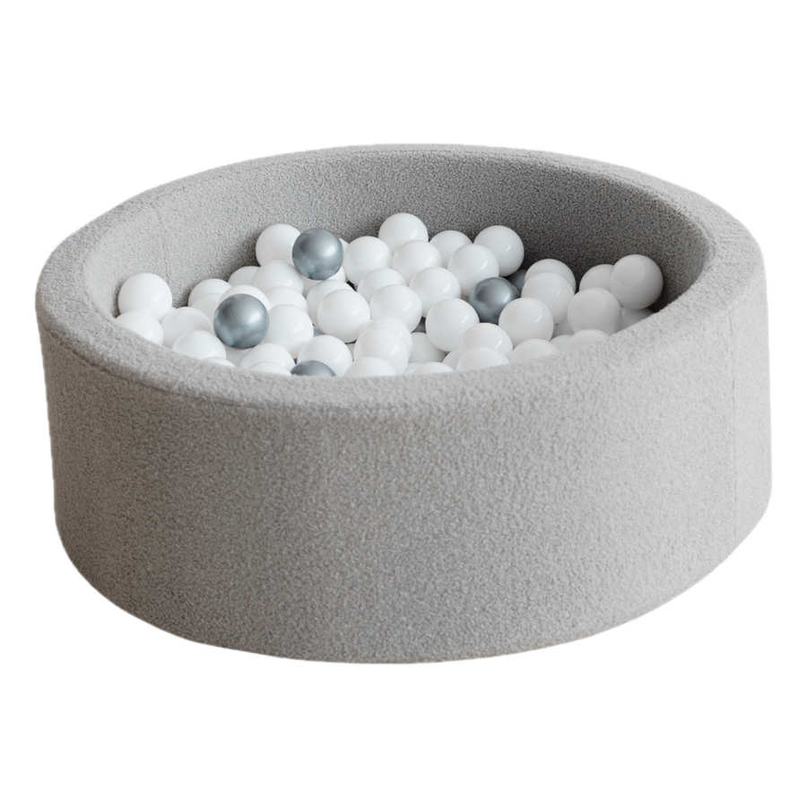 Moje | Ballenbad BouclÃ© - Grey 90x30 cm + Ballen
