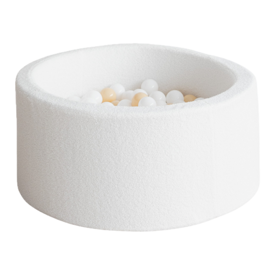 Moje | Ballenbad BouclÃ© - White 90x40 cm + Ballen