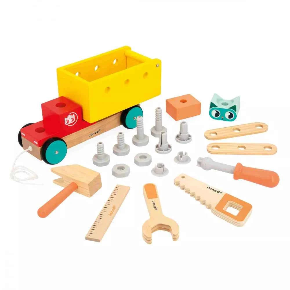 Janod | Brico'kids - Pull-Along Craft Truck