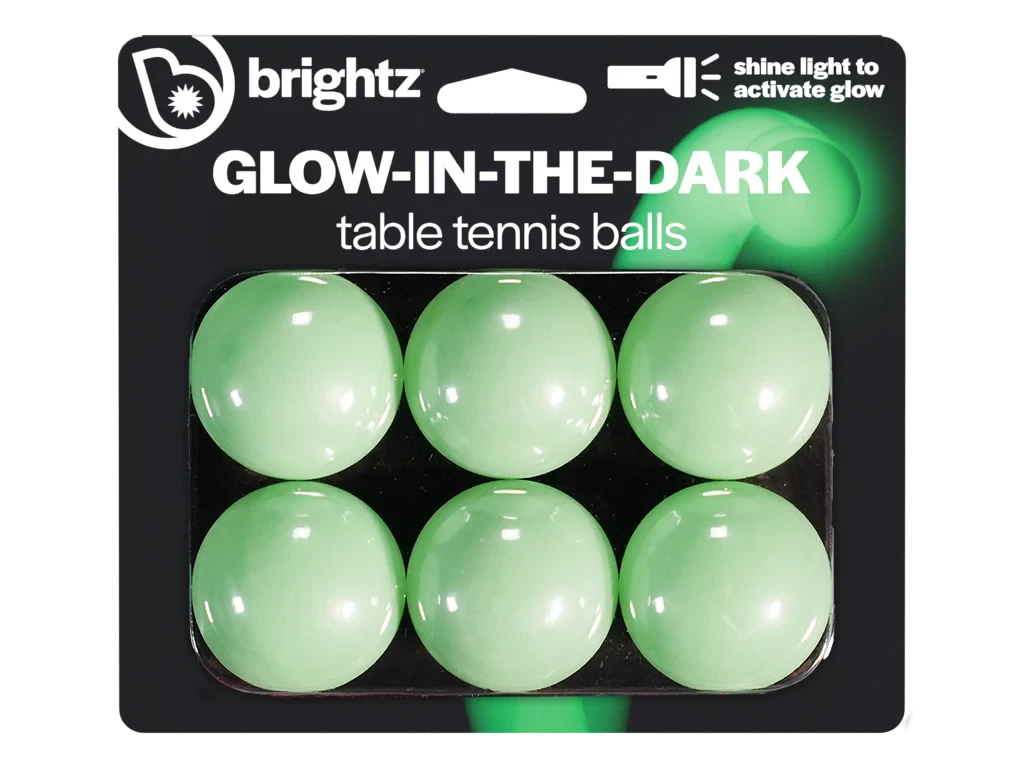 Brightz | Table Tennis Glow Balls Glow-in-the-Dark 6 Stuks