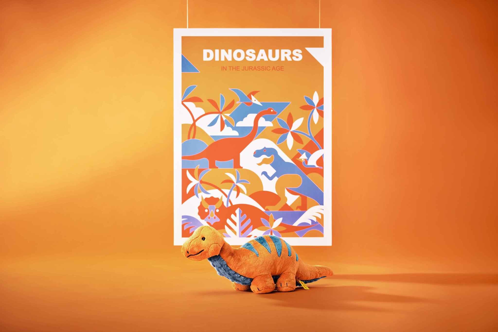 Steiff| Bronko Brontosaurus 28cm Orange