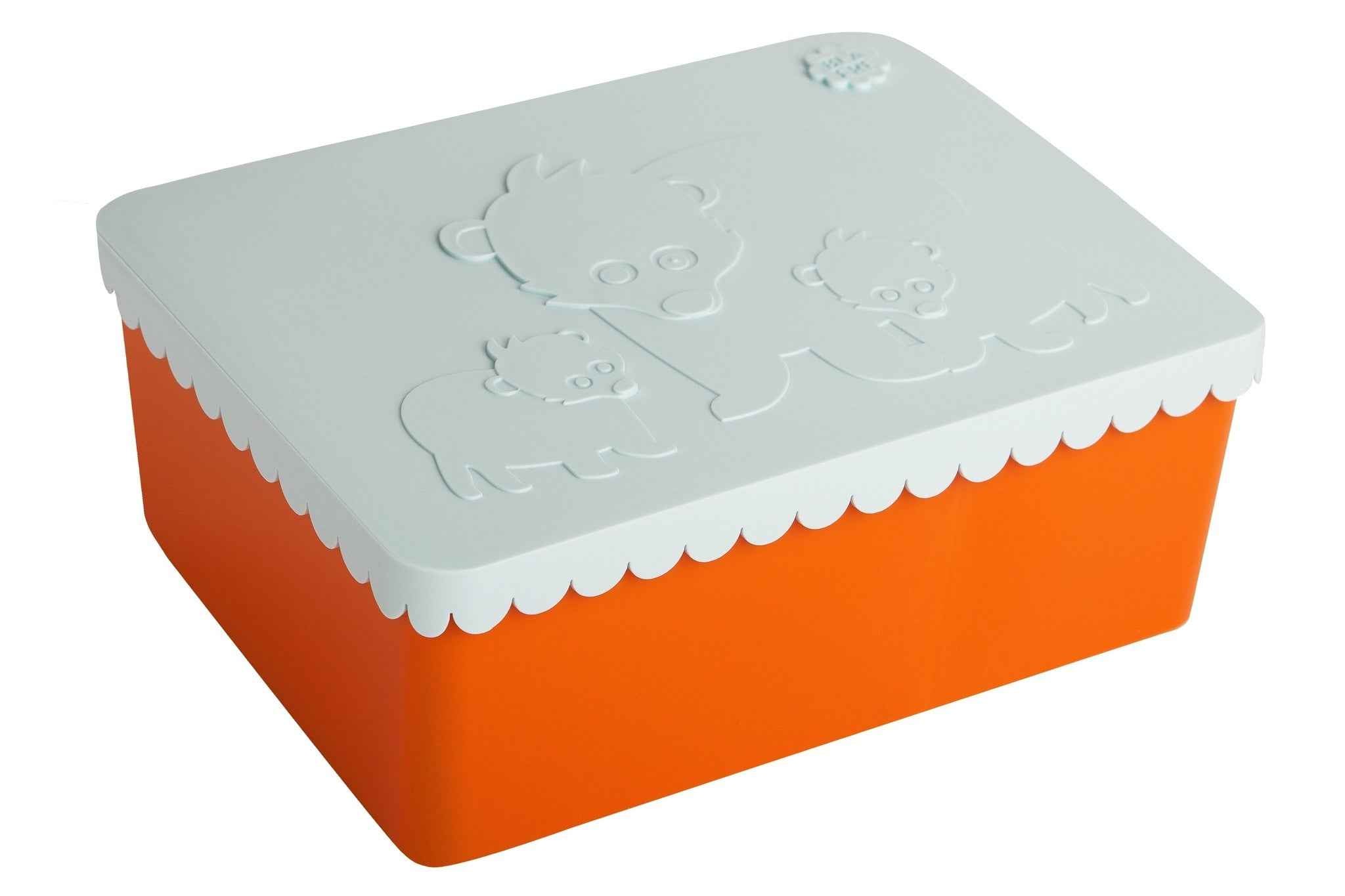 Blafre | 3-compartment lunch box, Beer Light Blue + Orange