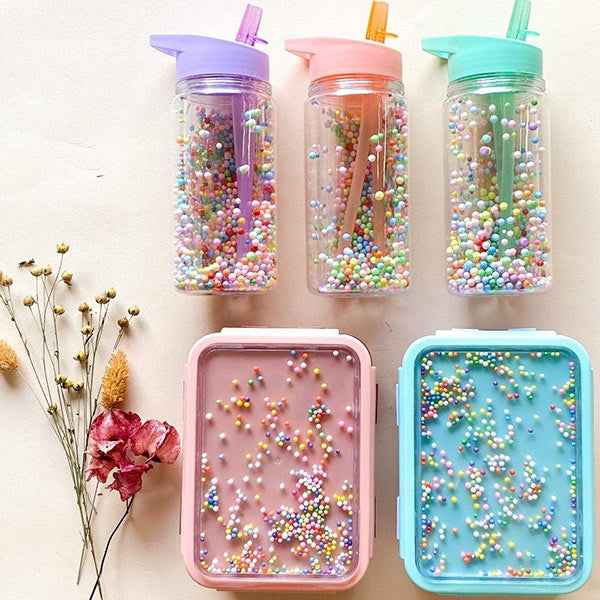 Drinkfles macaron popsicles coral - Petit Monkey