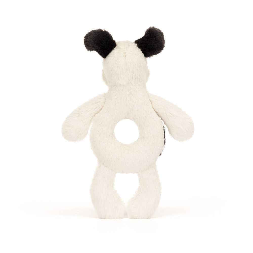 Jellycat | Bashful Black & Cream Puppy Ring Rattle