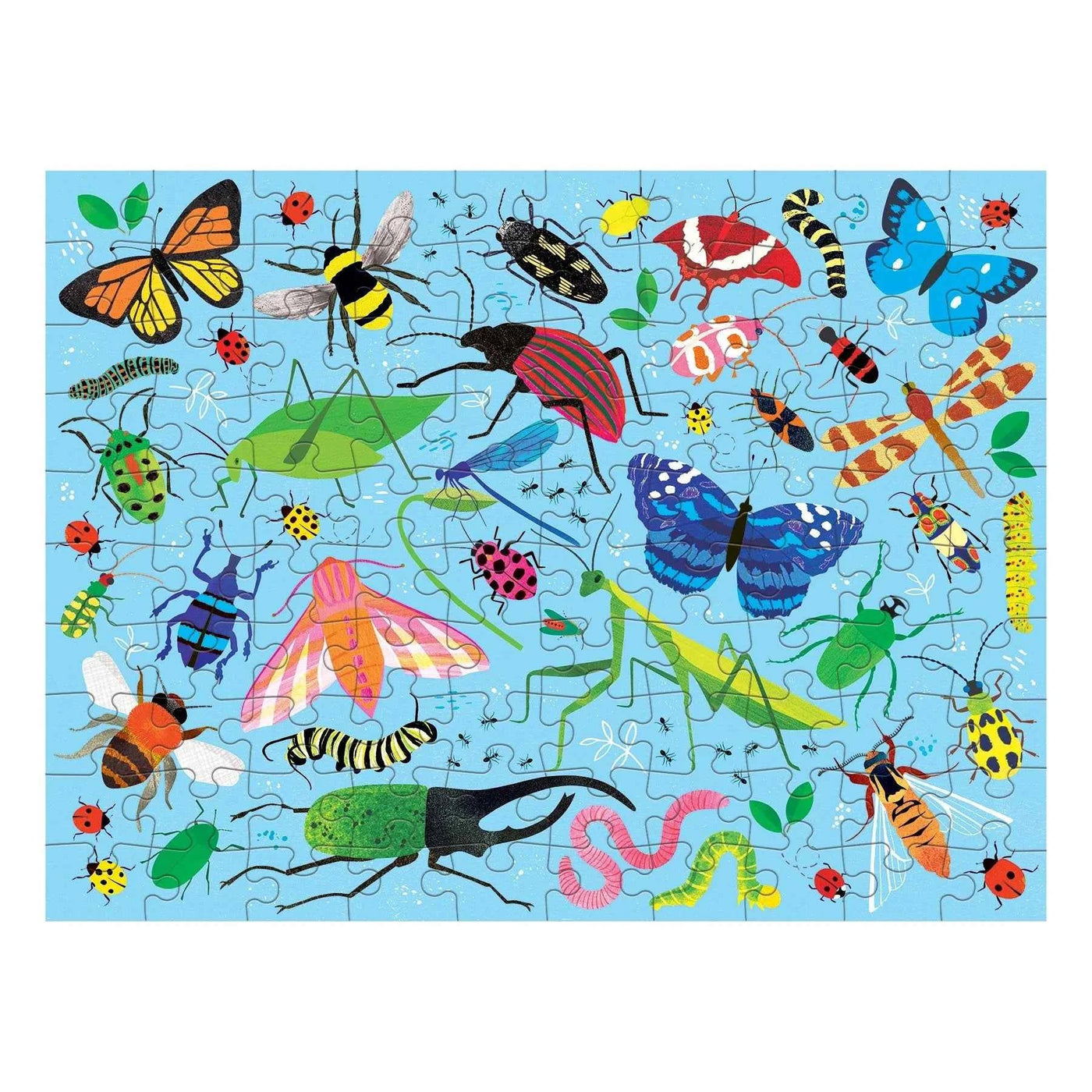 Mudpuppy | Dubbelzijdige Puzzel Insecten & Vogels 100 Stuks