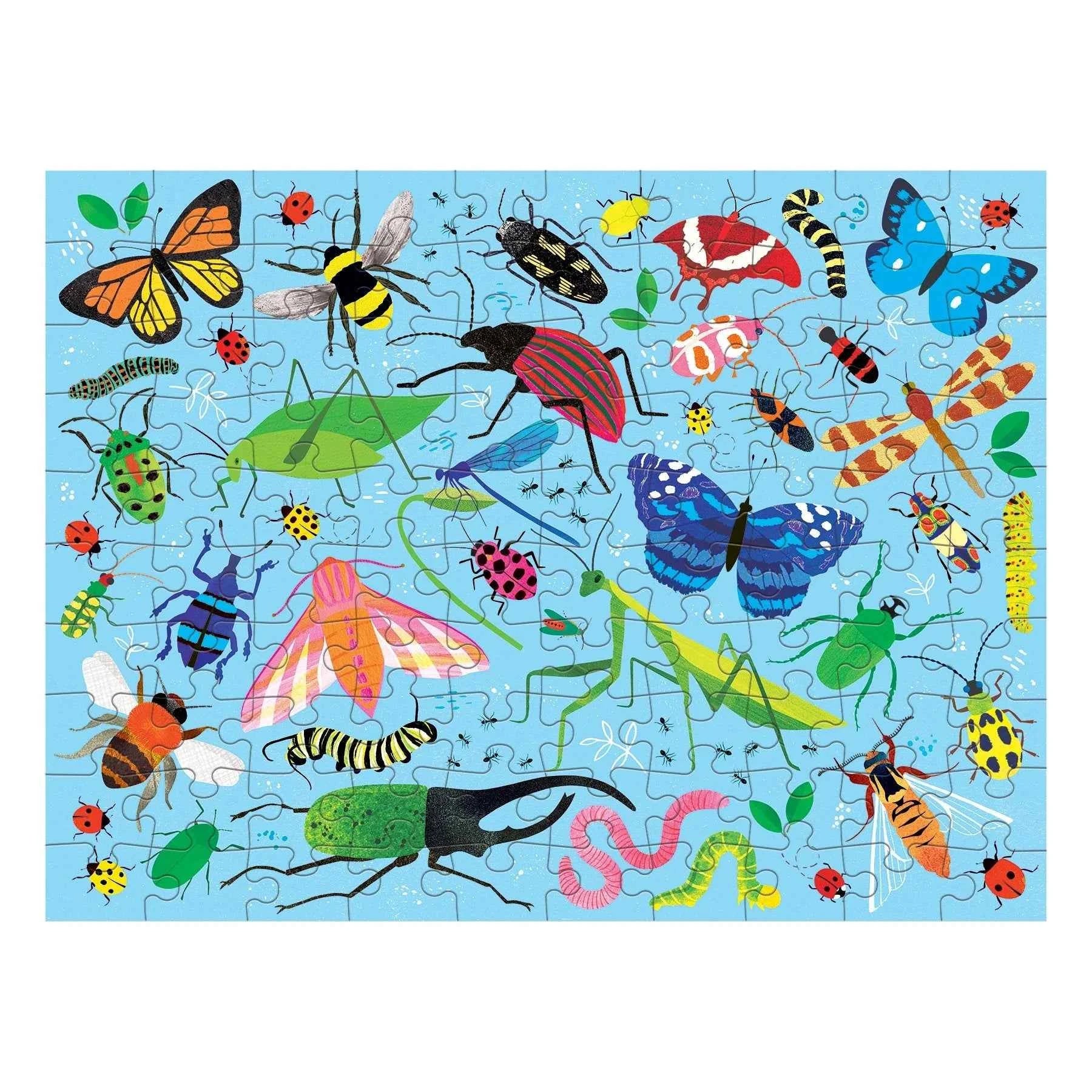 Mudpuppy | Dubbelzijdige Puzzel Insecten & Vogels 100 Stuks