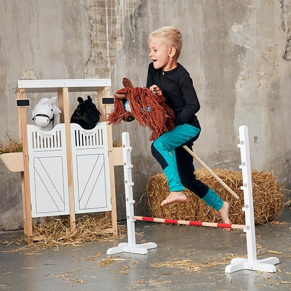 By Astrup Little White Spotted Hobby Horse