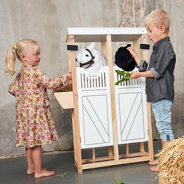 By Astrup Little White Spotted Hobby Horse