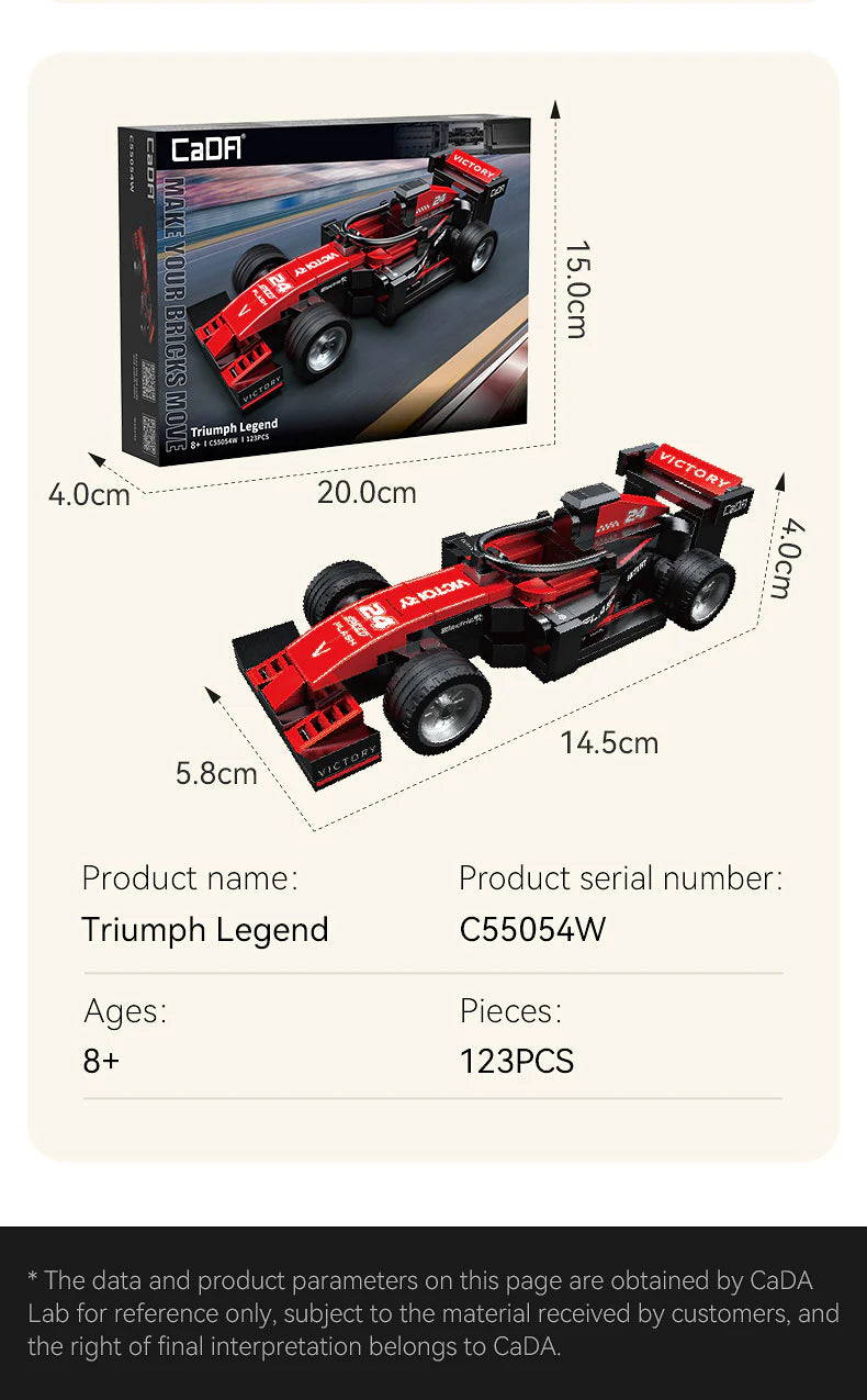 CaDA | 1:32 Car Series - Triumph Legend 123 Stuks Schaal 1:32