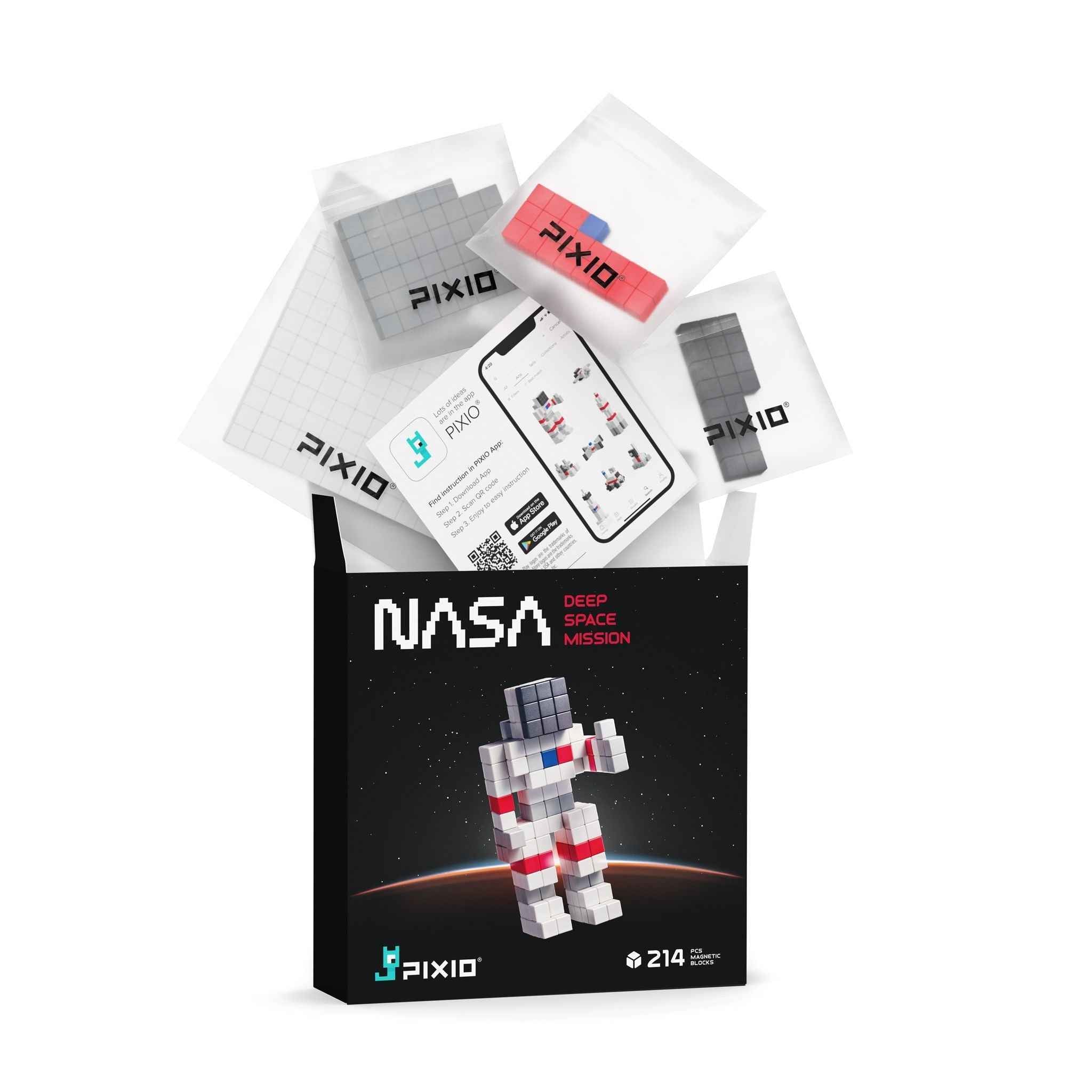 Pixio | Magnetische Blokken Story Series  NASA Deep Space Mission 214 Stuks