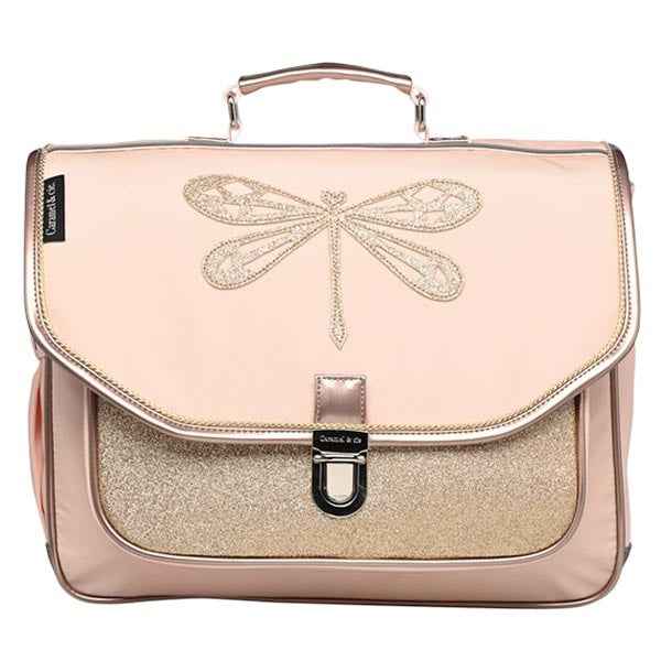 Caramel & Cie | Medium Rose Dragonfly Book Bag