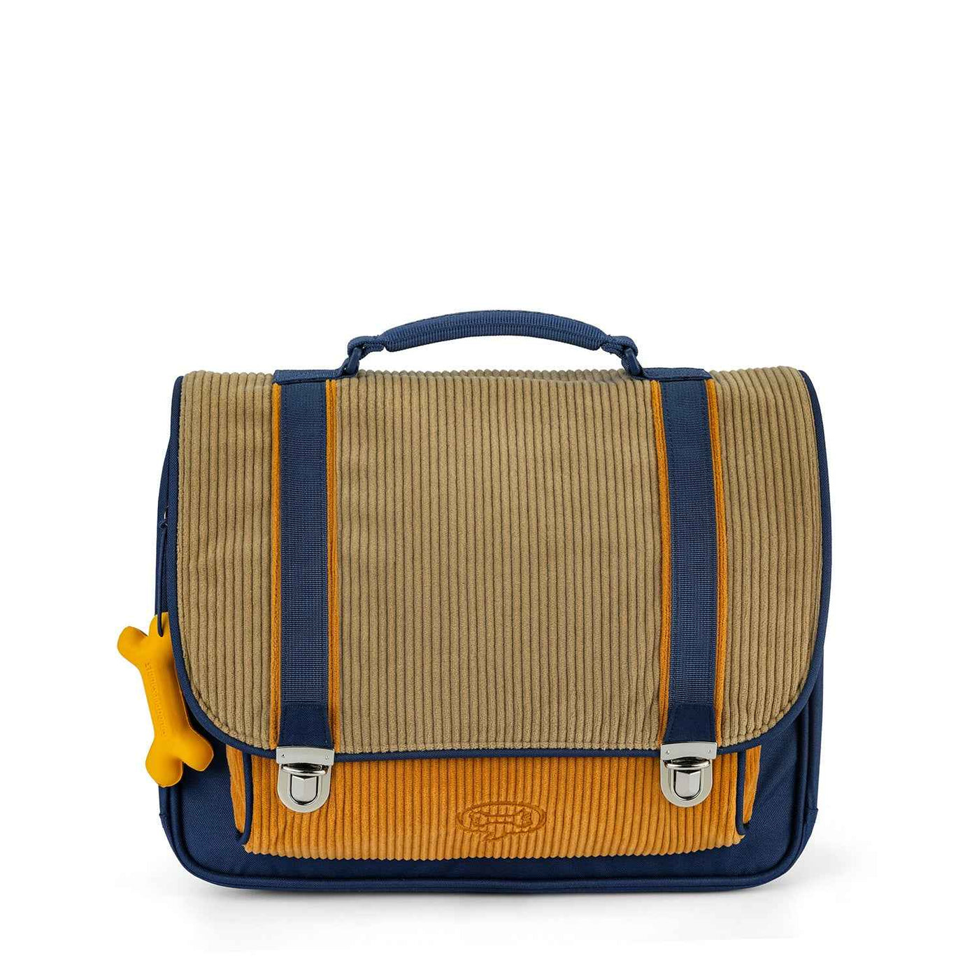 Stones and Bones | Boekentas Cassis - Corduroy Khaki + Honey