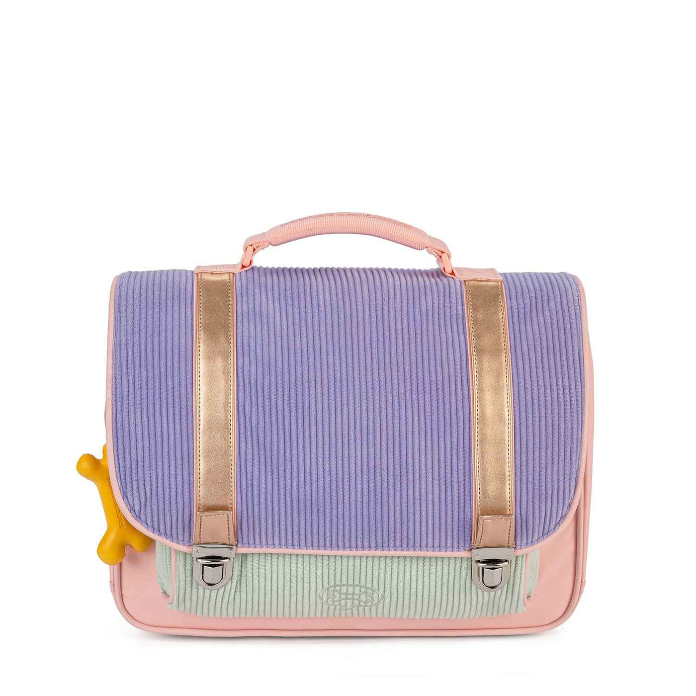 Stones and Bones | Book Bag Cassis - Corduroy Lavender + Aqua